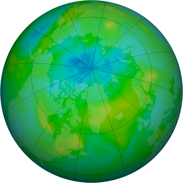 Arctic ozone map for 04 September 1982